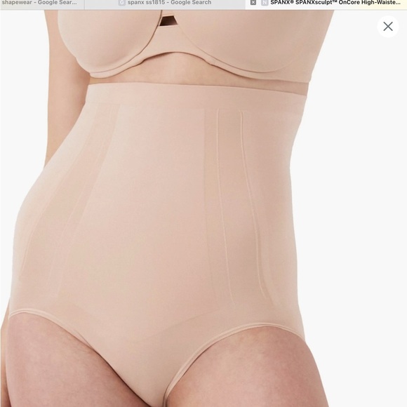 SPANX Cream Shapewear Bodysuit with Seamless Compression - Picture 1 of 11